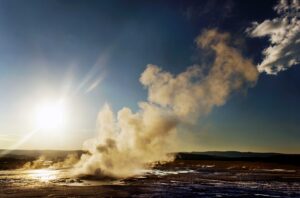 Yellowstone, Geyser, Sunset, Tamara Lackey, Photography Workshop, Nikon